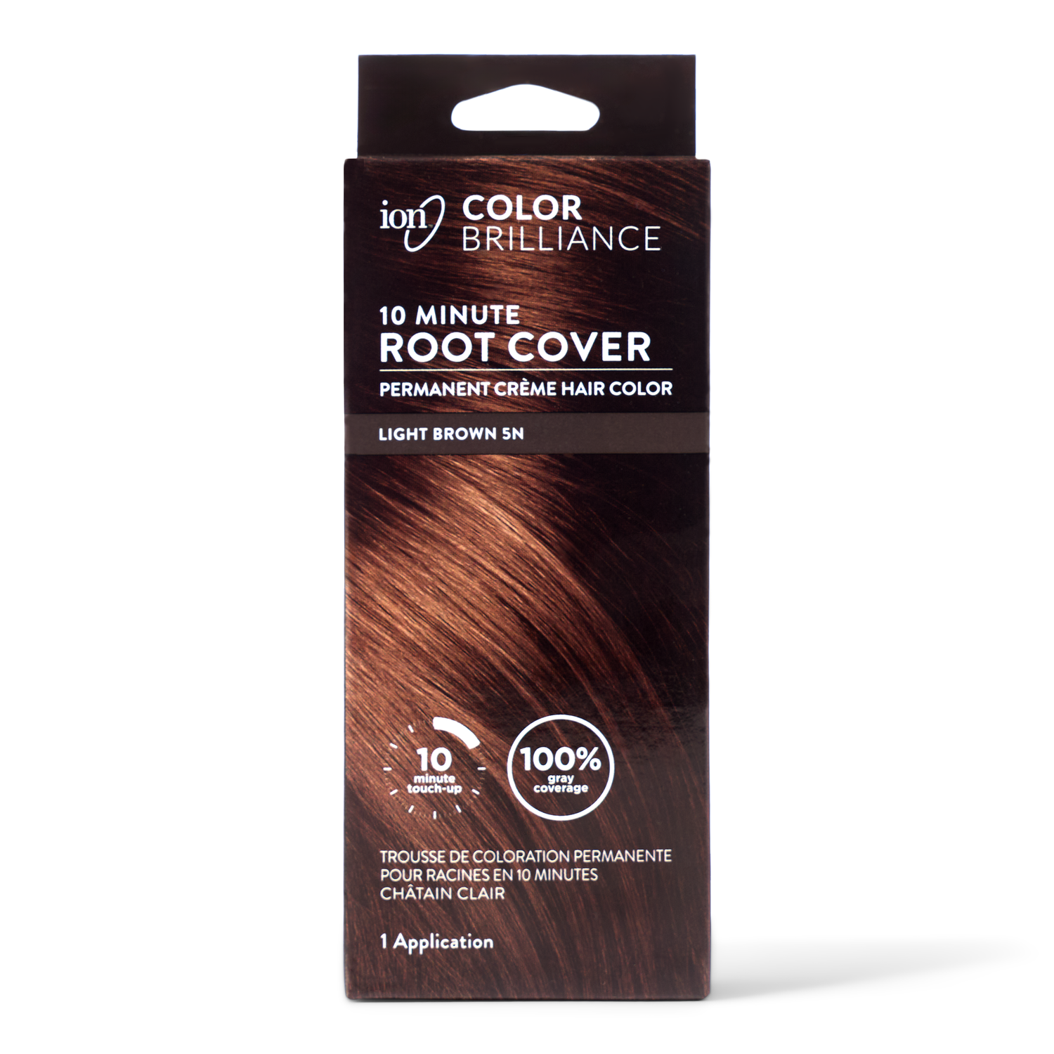 Ion Light Brown 10 Minute Root Cover Permanent Creme Color - Ion