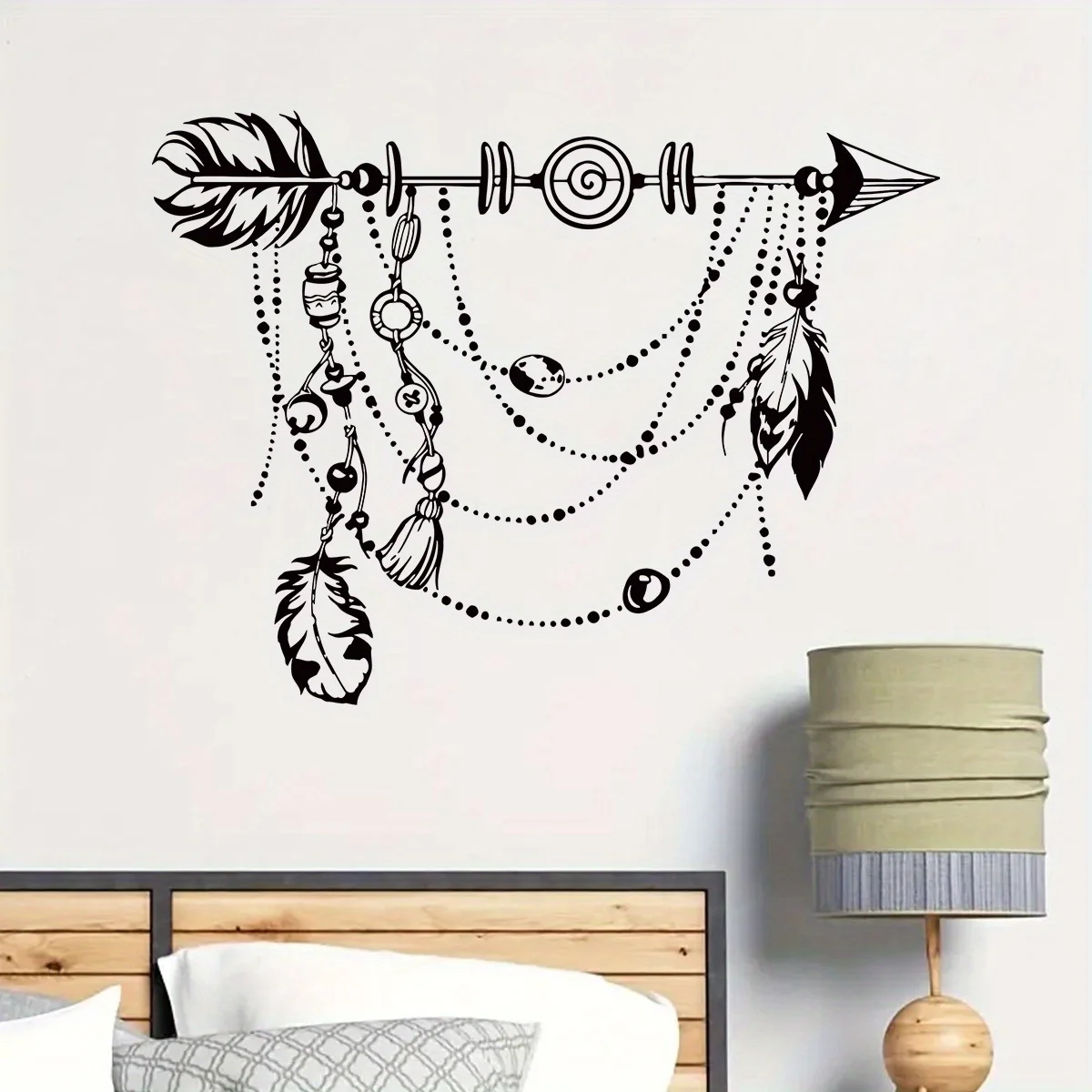 Schwarze Pfeilfeder Hominid Dschungel Wandaufkleber Wandaufkleber abnehmbar für Schlafzimmer Wohnzimmer Foyer Dekoration Wandtattoos