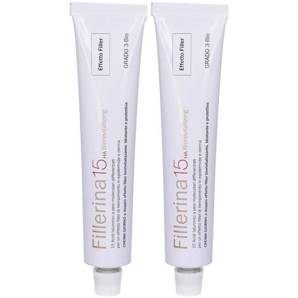 Fillerina 15 Ha Biorevitalizing Day Cream Grado 3 Bio Tubo 2x50 ml