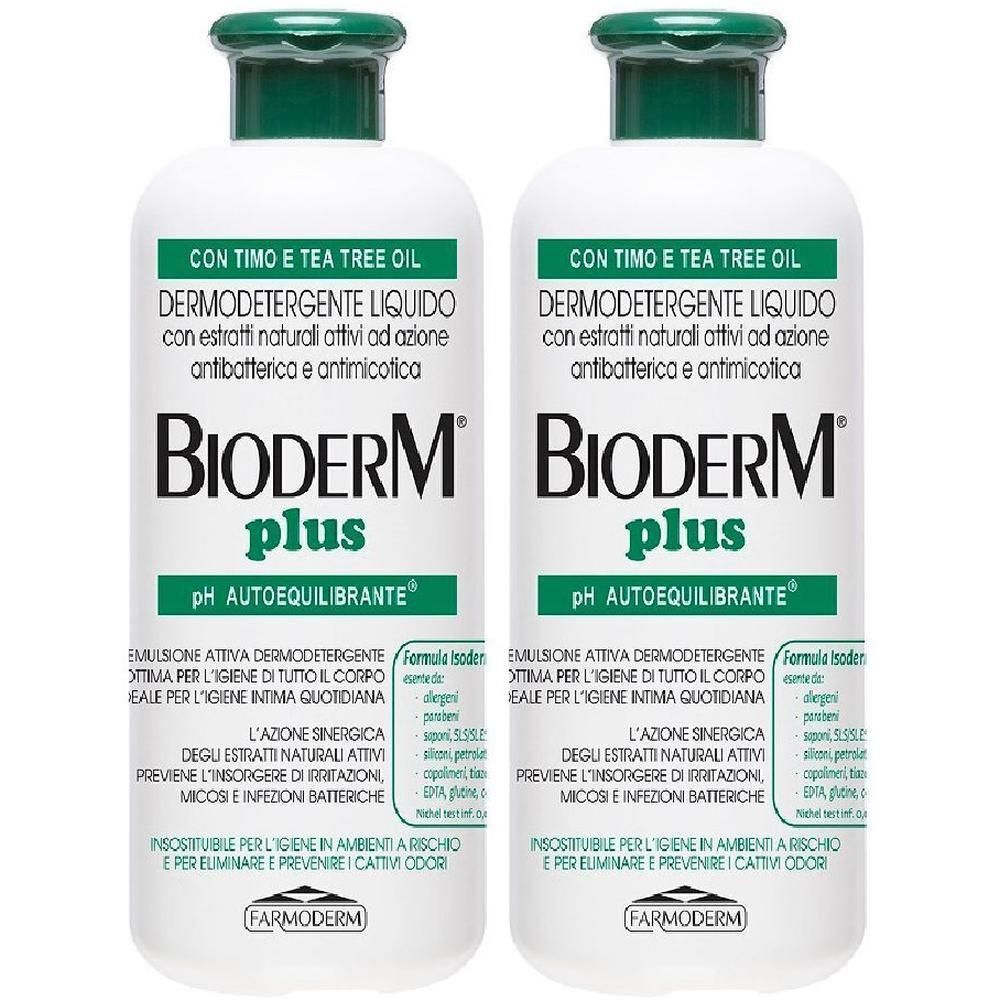 Bioderm Plus Antibatterico 2x500 ml Soluzione