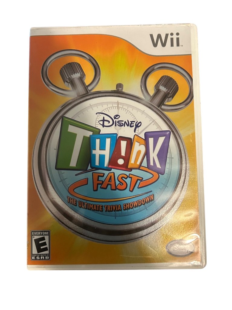 Disney Video Games & Consoles | Disney Think Fast Wii Trivia Game Complete With Case & Manual Family Fun Trivia | Color: Orange | Size: Os