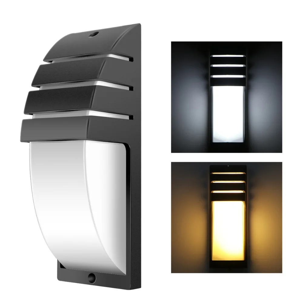 12W Außenwandleuchte 110V 220V Wandleuchte Balkon Garten Zaun Hof Veranda Licht Innen Wohnzimmer Nachttisch Wandleuchte Aluminium