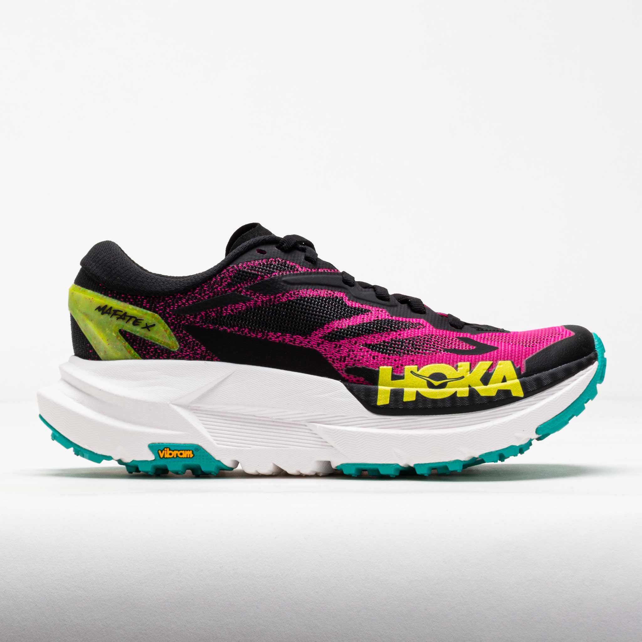 HOKA Mafate X Women's Trail Running Shoes Black/Neon Dragonfruit