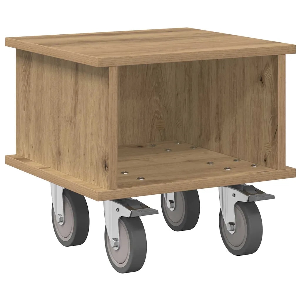 Helloshop26 - Moderner rechteckiger TV-Ständer 37 x 35 x 35 cm mit praktischem Stauraum aus Eichenholzwerkstoff 02_0054754 Image