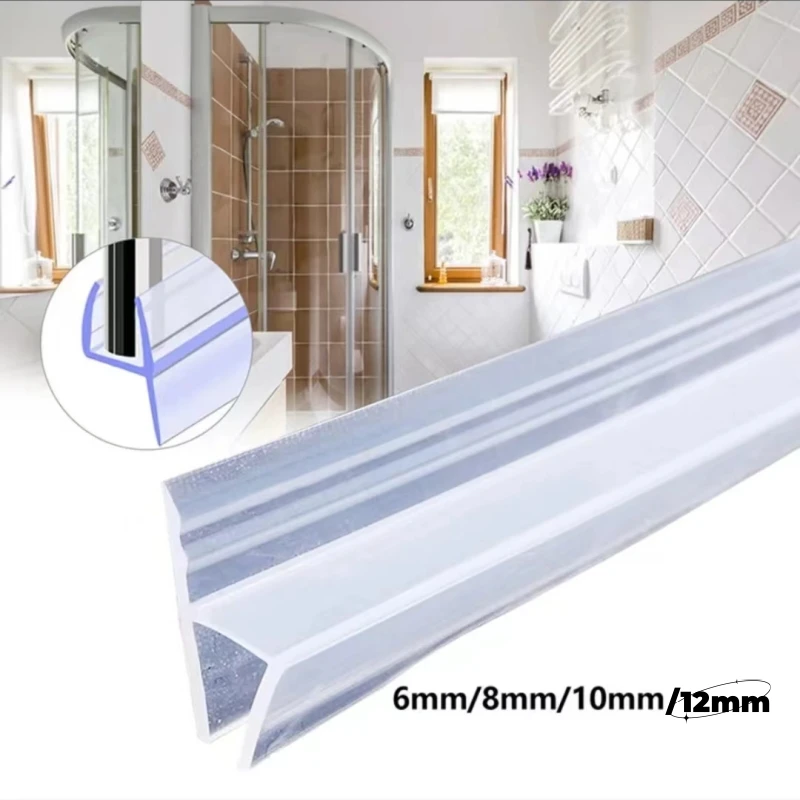 Silikon-Duschwanddichtung, Schiebestreifen, Kunststoff, Gummi, für Badezimmer, F/h6/8/10/12 mm, Zubehör für Tür, Fenster, Glasbefestigung