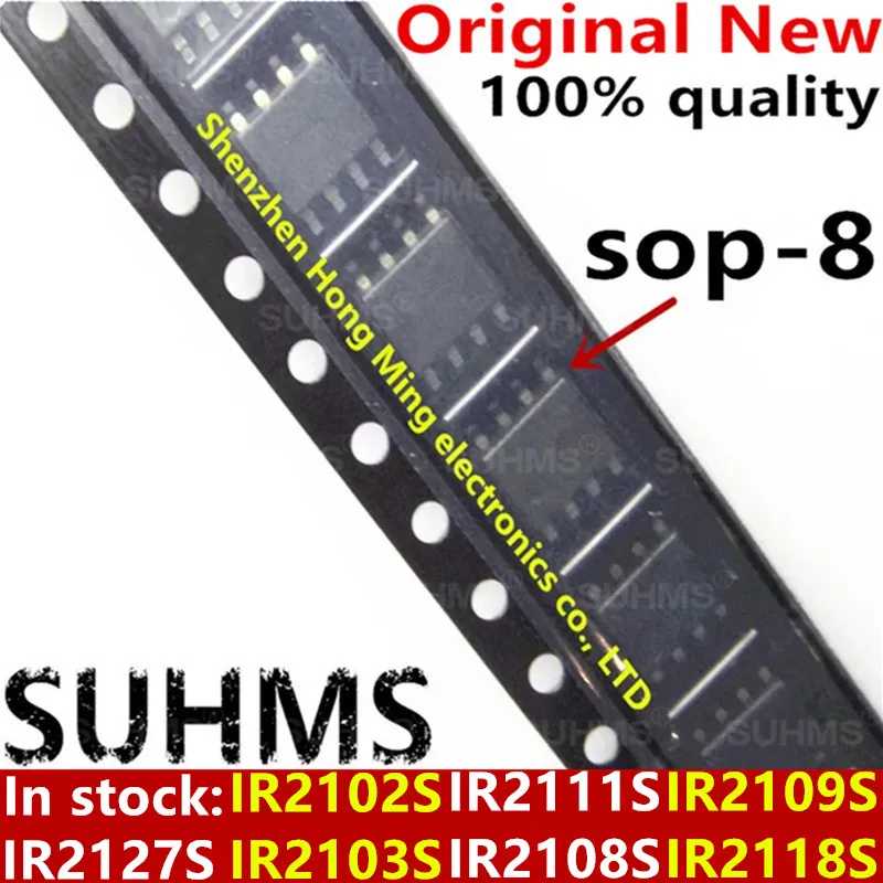 (5 Stück) 100 % neuer IR2102S IR2103S IR2111S IR2108S IR2109S IR2118S IR2127S sop-8 Chipsatz Image