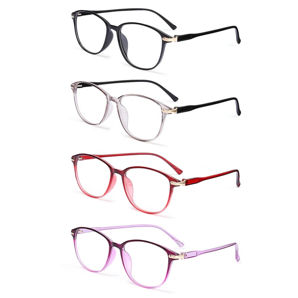 Neue runde klassische Brillen rahmen Frauen Lesebrille flexible Feder scharnier Komfort tragen mit Dioptrien 1,0 bis 4,0 Image