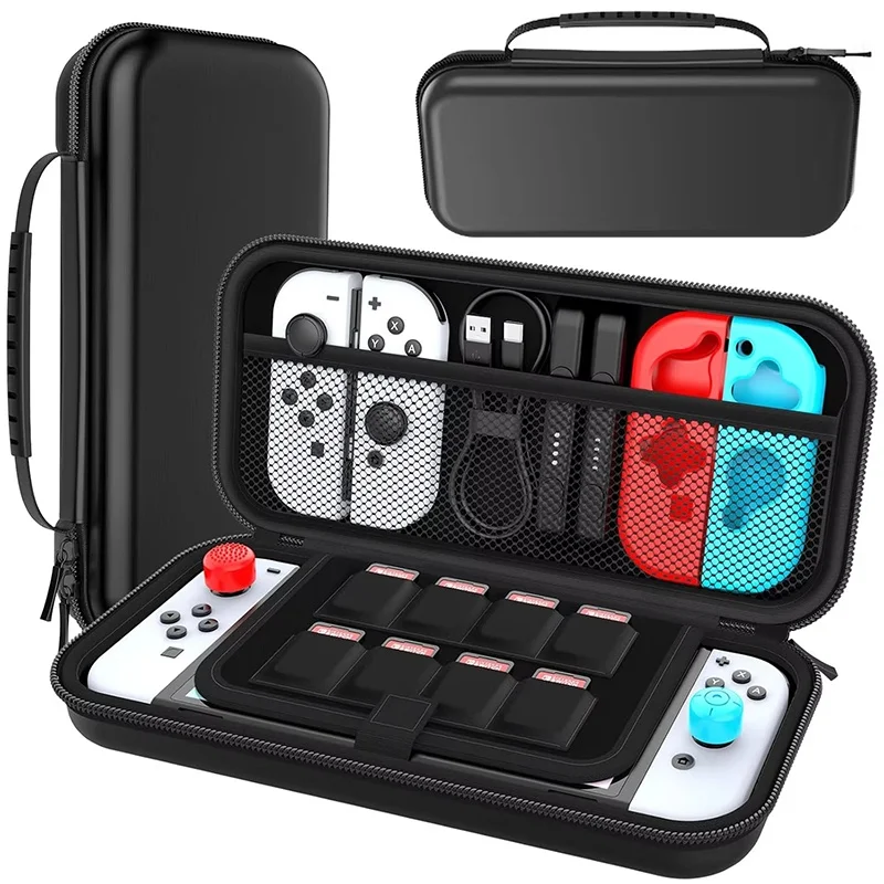 Reisetasche Tragbare Tragetasche für Nintendo Switch OLED EVA stoßfeste Tasche mit Kartenfächern für Switch NS OLED Zubehör Image