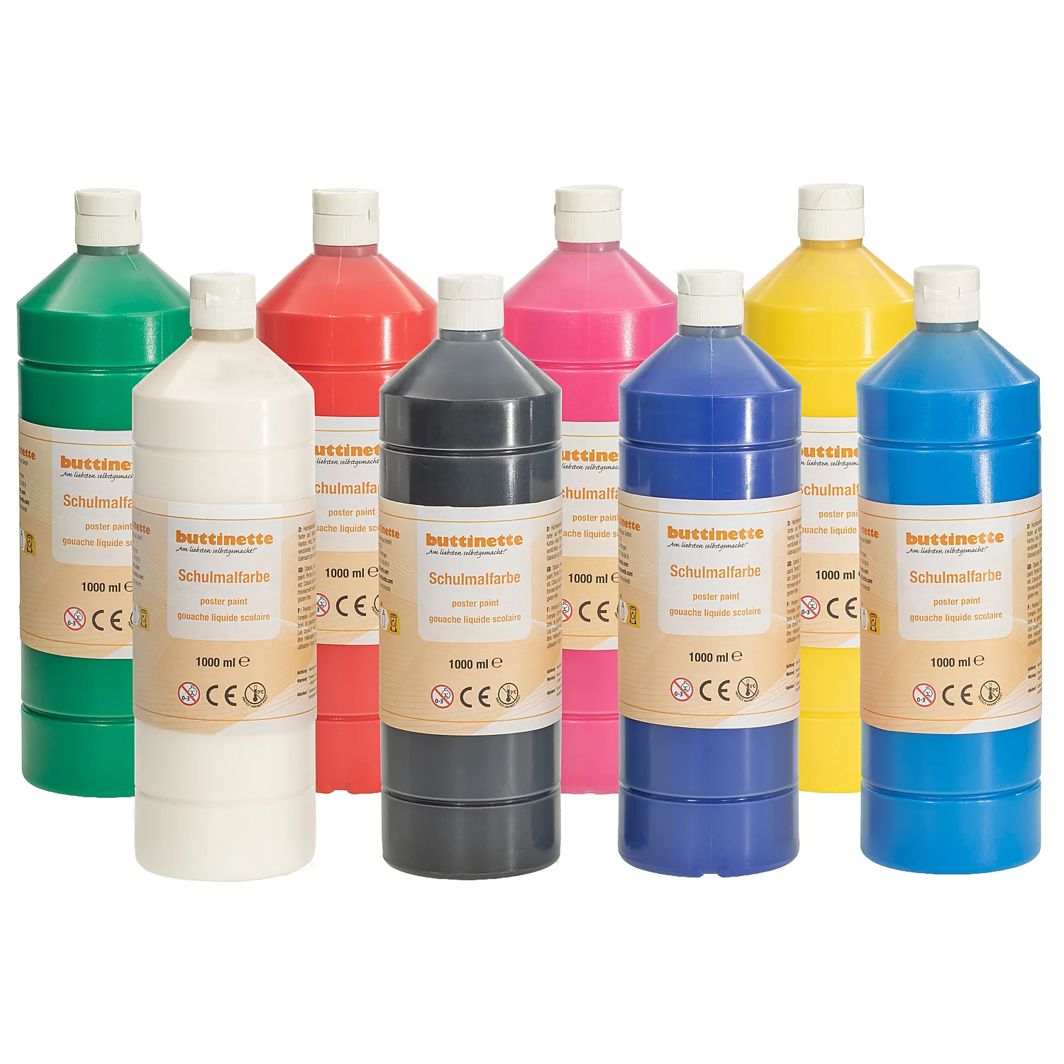 buttinette Peinture scolaire, différentes couleurs, 1 000 ml