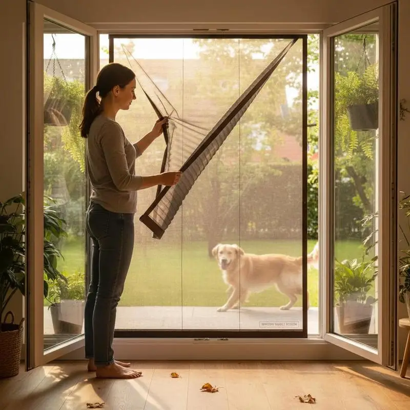 Plissiertes Insektenschutzgitter für Dachfenster – Aluminiumrahmen mit Fiberglasgewebe, luftdurchlässig & einfach zu installieren