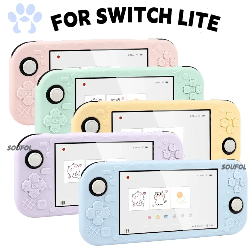 für NS Switch Lite Silikonhülle, stoßfeste TPU-Schutzhülle, ergonomischer Griff für Switch Lite, Skin Shell-Zubehör Image
