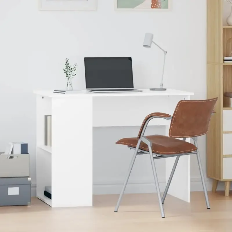 Computertisch Bürotisch Gaming-Tisch Vidaxl Schreibtisch Weiß 100x55x75 cm Holz D'ingénierie VidaXL Image