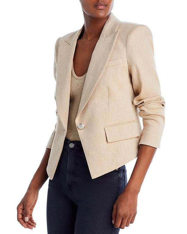 Hosanna Dickey Short One Button Blazer - Blue - Veronica Beard Jackets