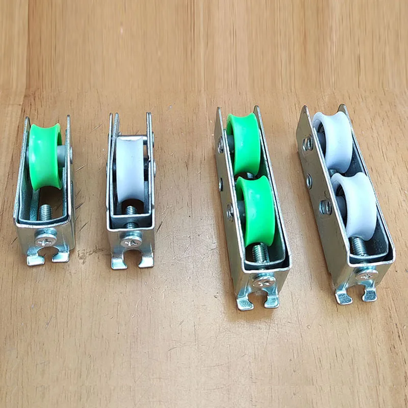 4PCS 757-Typ Balkon Schiebetür Kunststoff Stahl Fenster Pulley Aluminium Legierung Glas Messing Rad Gedämpfte Roller Haus hardware