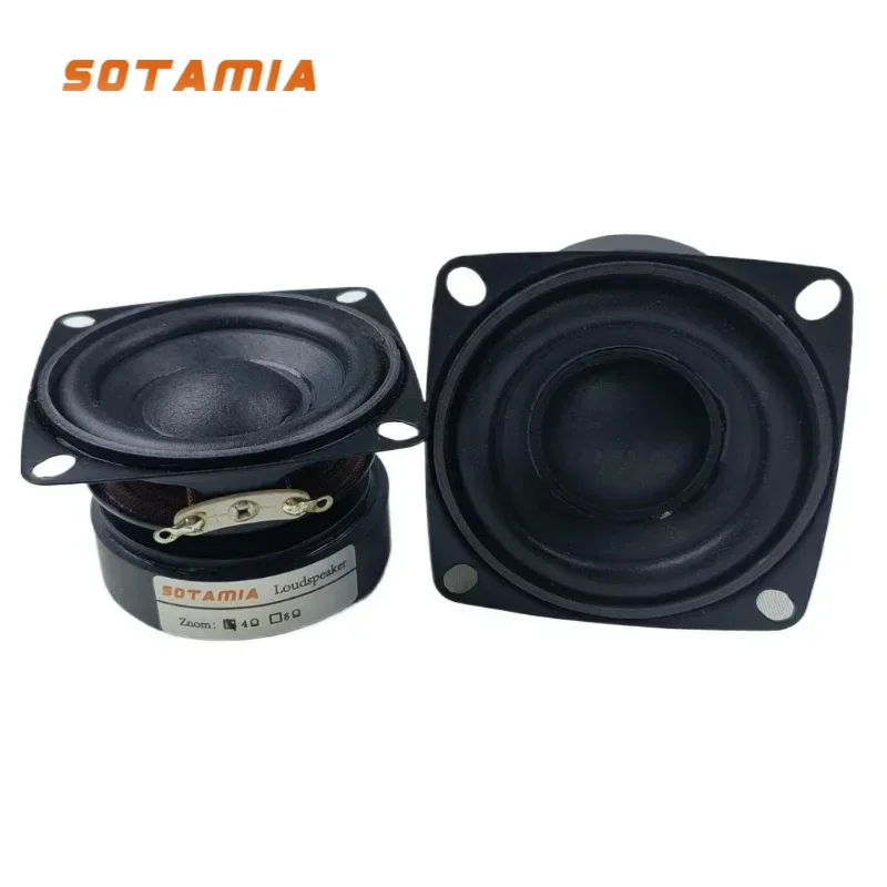 SOTAMIA 2 pièces, haut-parleur de basses pleine gamme de 2 pouces, 52 mm, 4 ohms, 5 W, haut-parleur puissant, DIY, haut-parleur Bluetooth multimédia, barre de son musicale domestique