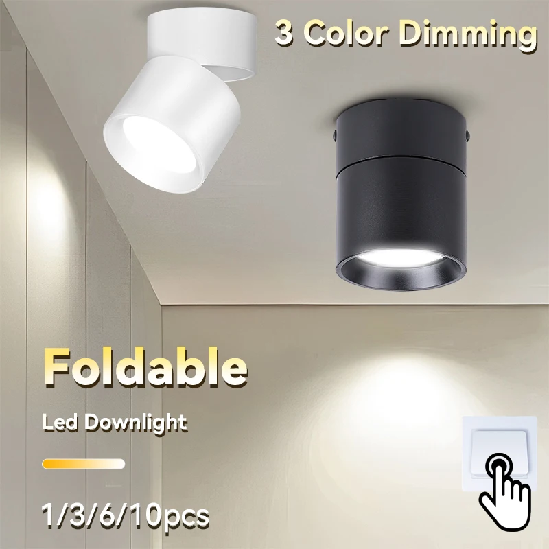 Faltbare LED-Deckenleuchte, Einbauleuchte, Spotlight, LED-Lampe 7W 10W 15W, LED-Downlight für Küche, Heimdekoration, Aufputzmontage