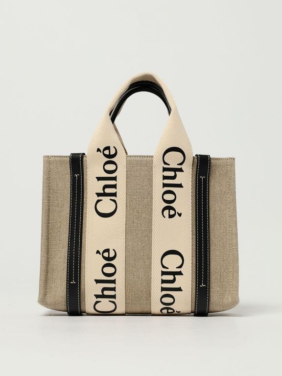 ChloÉ Woody Small Linen Canvas Bag - Natural - Chloé Shoulder Bags