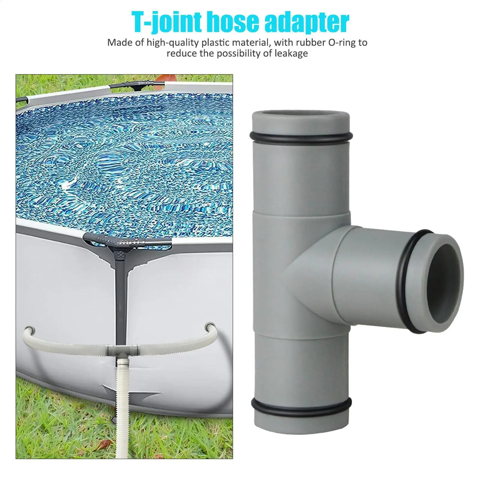 Connecteur de tuyau de piscine en forme de T, 32mm, joint de tuyau de pompe de filtre de piscine, connecteur de tuyau de piscine de 1,25 pouces, accessoires universels pour piscine