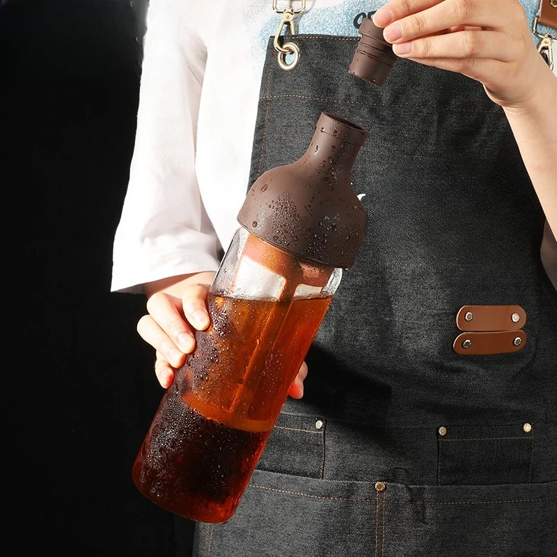 1000ml Cold Brew Coffee Pot High Borosilicate Glass Household Cold Brew Bottle Brew Fruit Tea Kettle for Home Use Coffee Pot