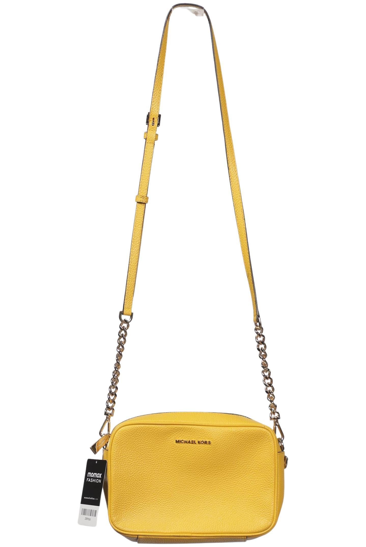 Michael Michael Kors Damen Handtasche klein Leder, Gr. , Gelb, Leder / kein / Etikett