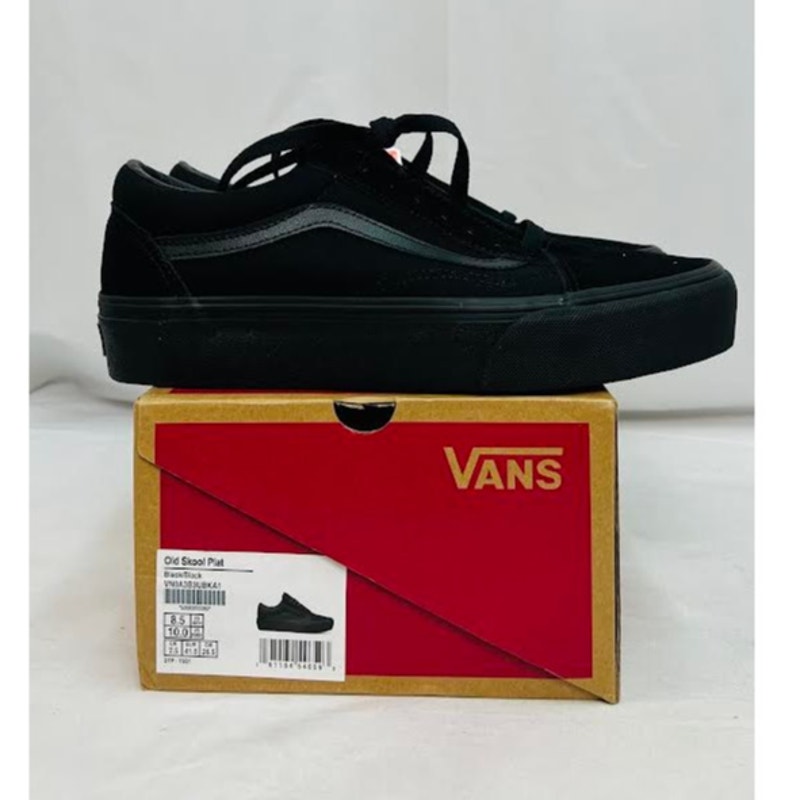 Vans Shoes | Vans Unisex Low-Top Sneakers, Black Black Black Bka, 10 Us Women | Color: Black | Size: 10
