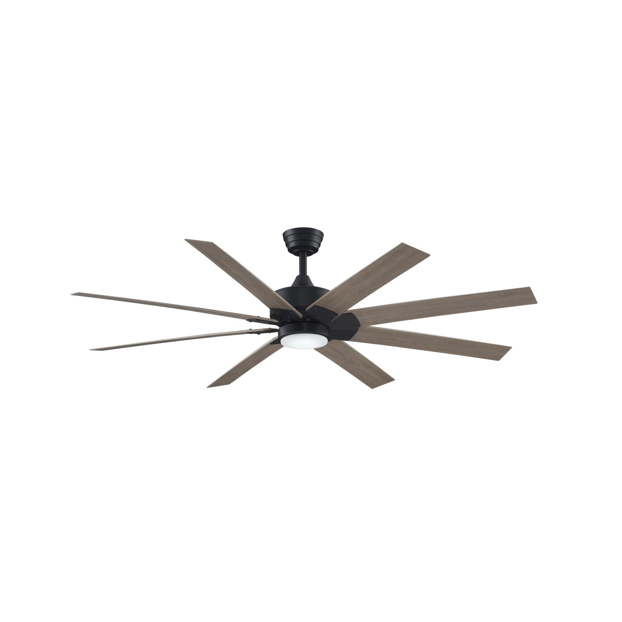 Fanimation Levon Custom 64 Inch Ceiling Fan with Light Kit - FPD7912BBL-64WP-LK