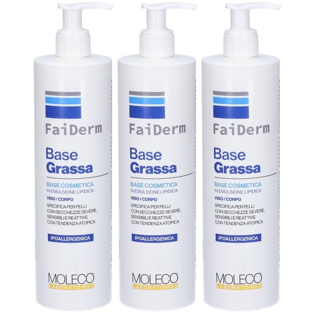 Faiderm Base Grassa 3x500 ml Emulsione