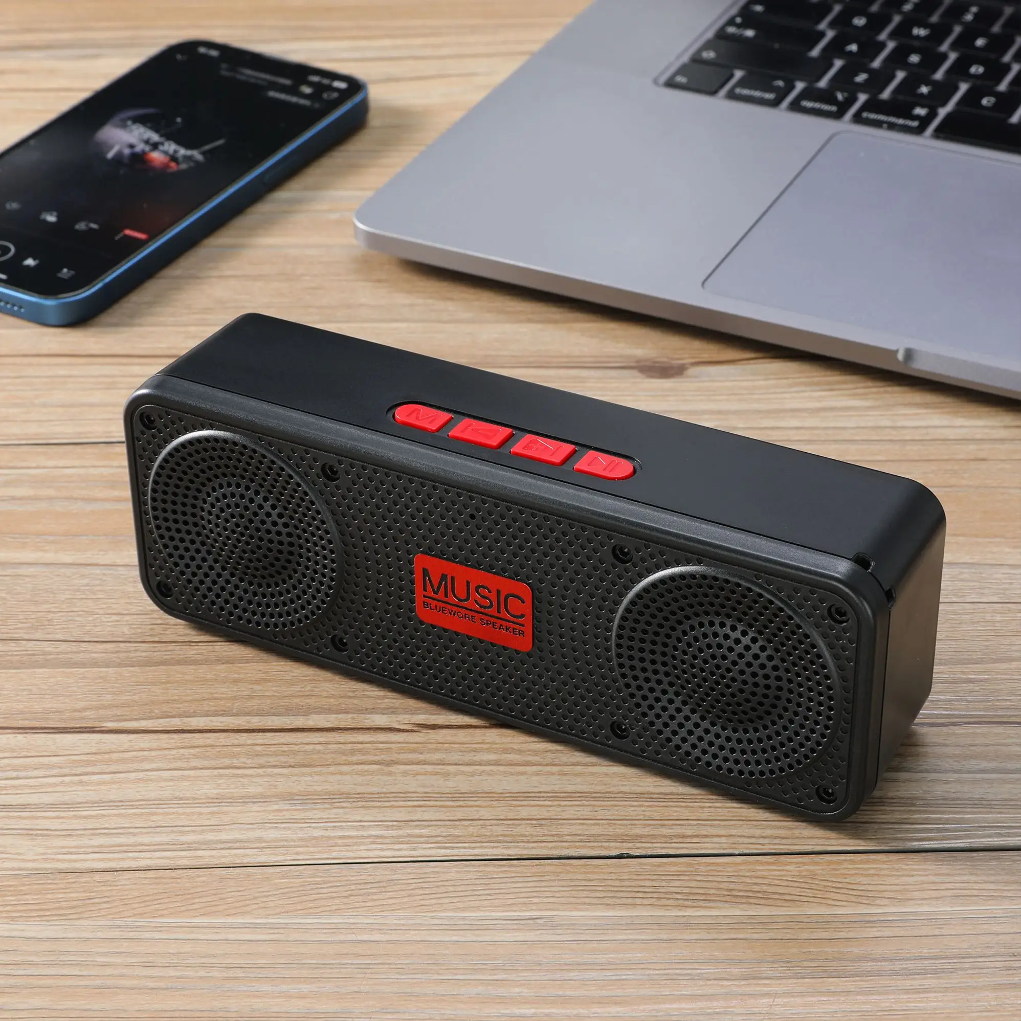 Enceinte portable sans fil Bluetooth 5.0 avec modes stéréo FM/TF/disque USB/Aux, étanche pour son Hifi extérieur 3D Stéréo