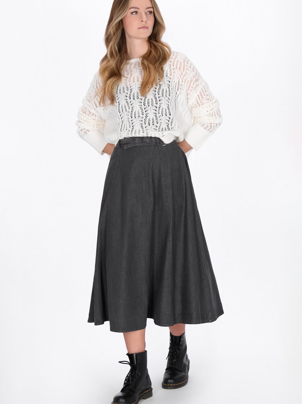 Dreimaster Rock Damen grau, L