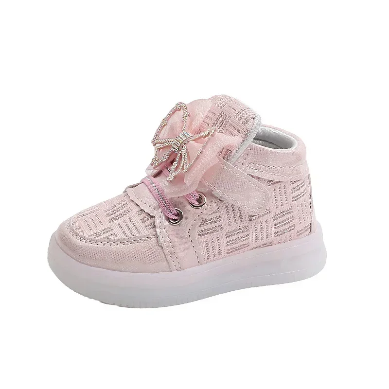 2025 frühling Herbst Neue Mädchen Schuh Koreanische Ausgabe Bogen Einzelnen Schuh Anti Slip Casual Schuh Temperament Prinzessin baby Schuhe Kind Schuhe