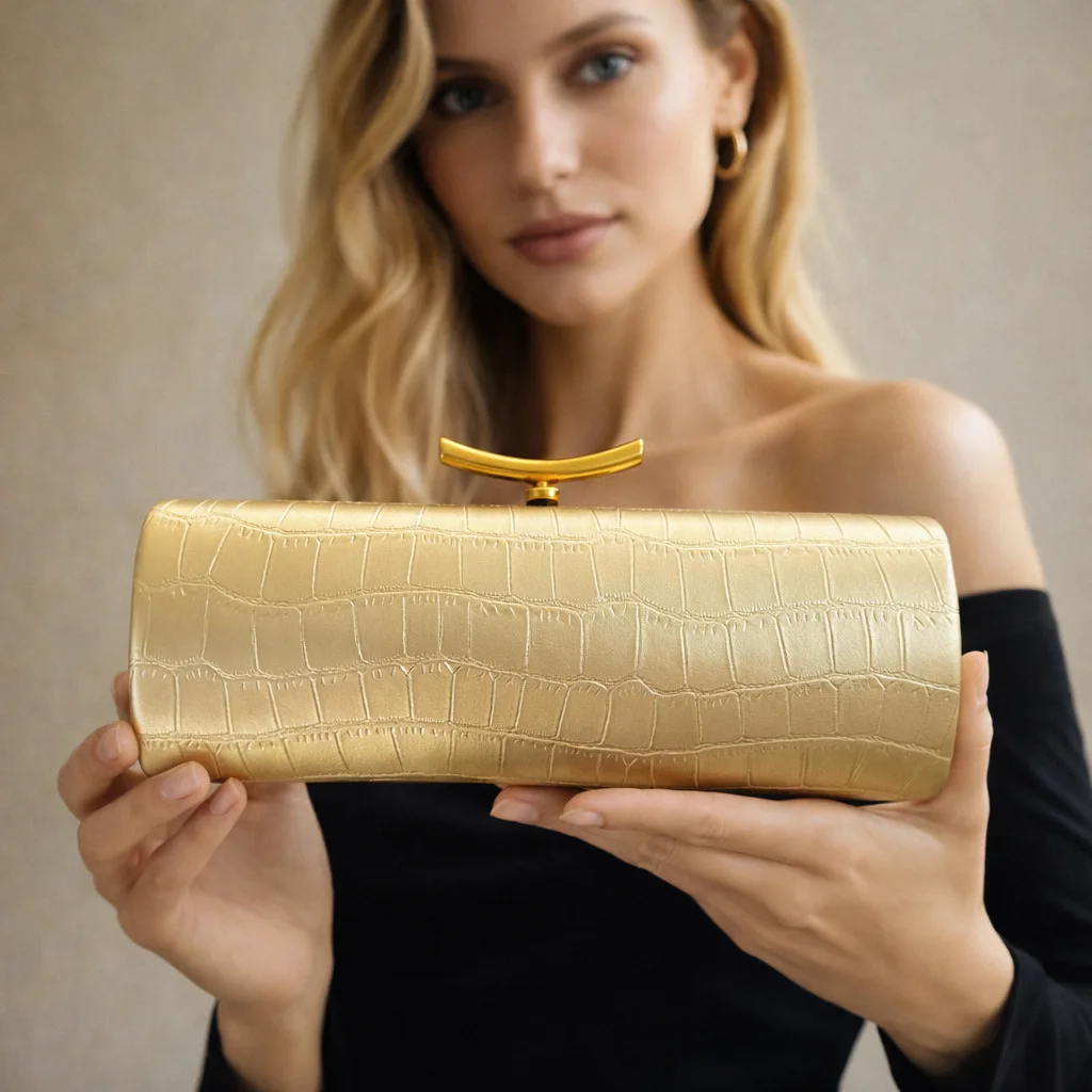 Nouvelle Pochette en PU à Motif Crocodile Sac de Soirée à la Mode Sac à Bandoulière Unique Sac de Banquet de Célébrité à la Mode