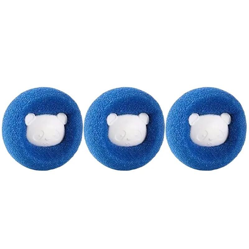 Reusable Pet Hair Laundry Remover blue 3pcs