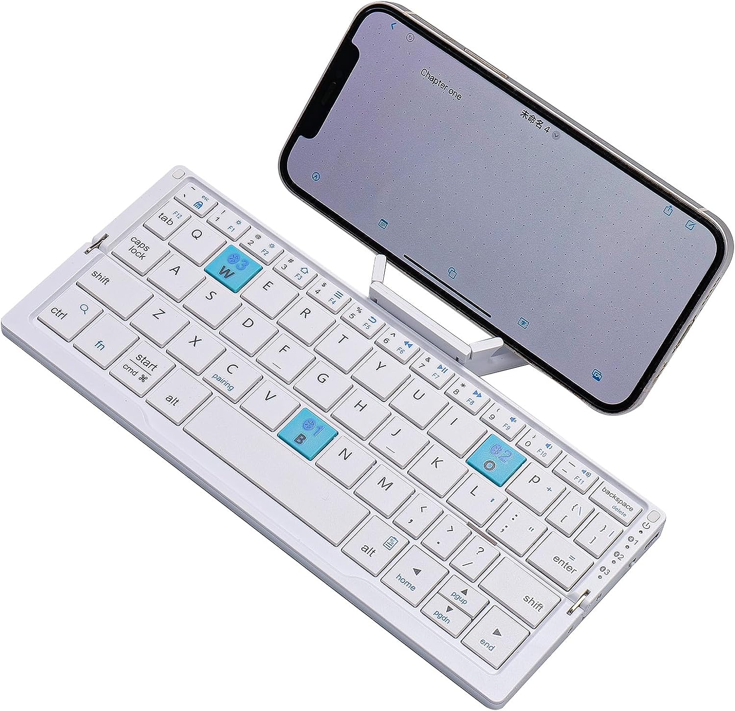 MagFold Portable Wireless Keyboard With Magnetic Stand For IPad Tablet & Travel white