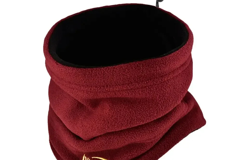 ArcticShield Fleece Neck Gaiter Winter Neck Warmer For Skiing Cycling And Outdoor Adventures wine Red