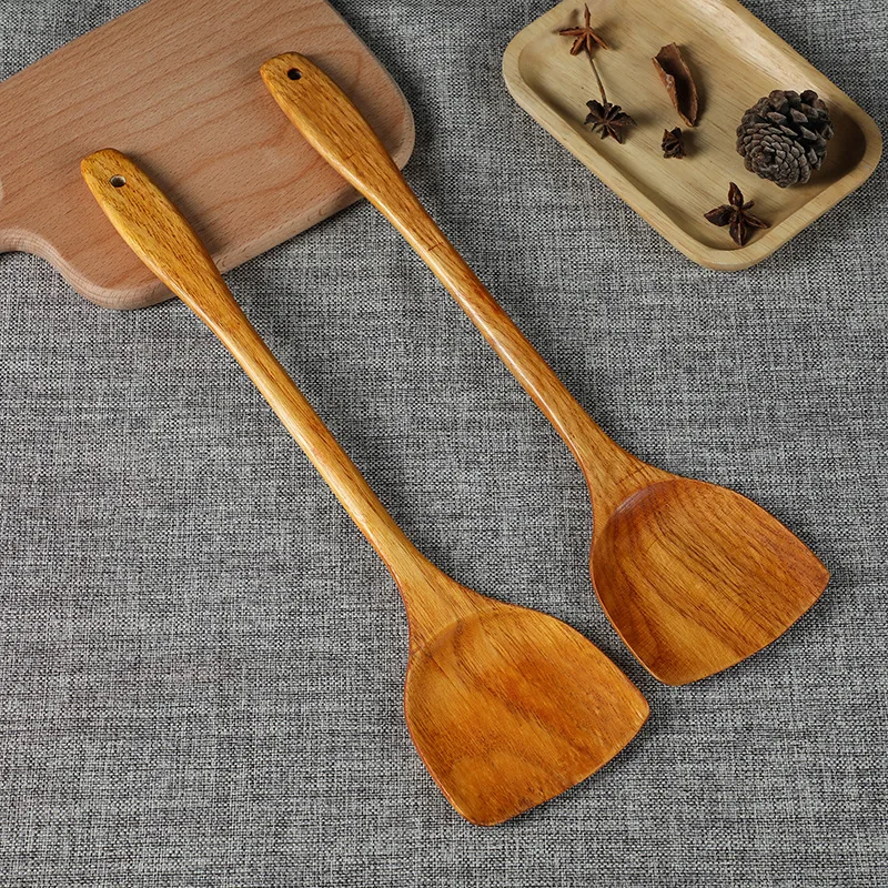 Premium Wooden Cooking Spatula Long Handle Bamboo Kitchen Turner For Non Stick Cookware Premium Wooden Cooking Spatula Long Handle Bamboo Kitchen Turner For Non Stick Cookware