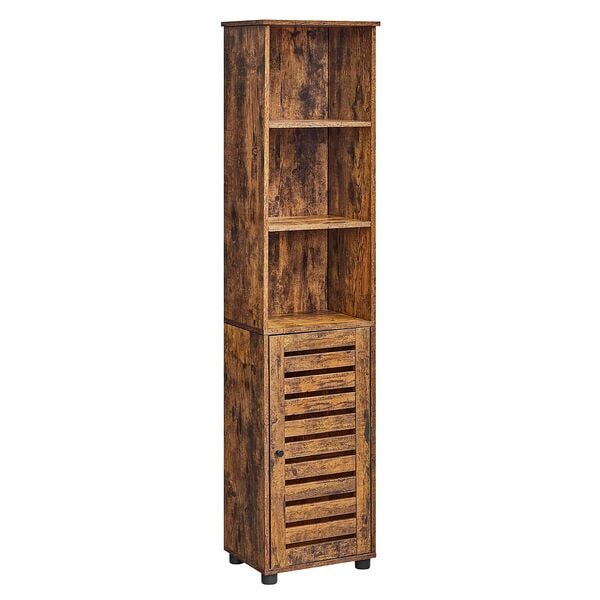 VASAGLE Badschrank braun Spanplatte 40,0 x 30,0 x 167,0 cm braun, 40x167x30 cm