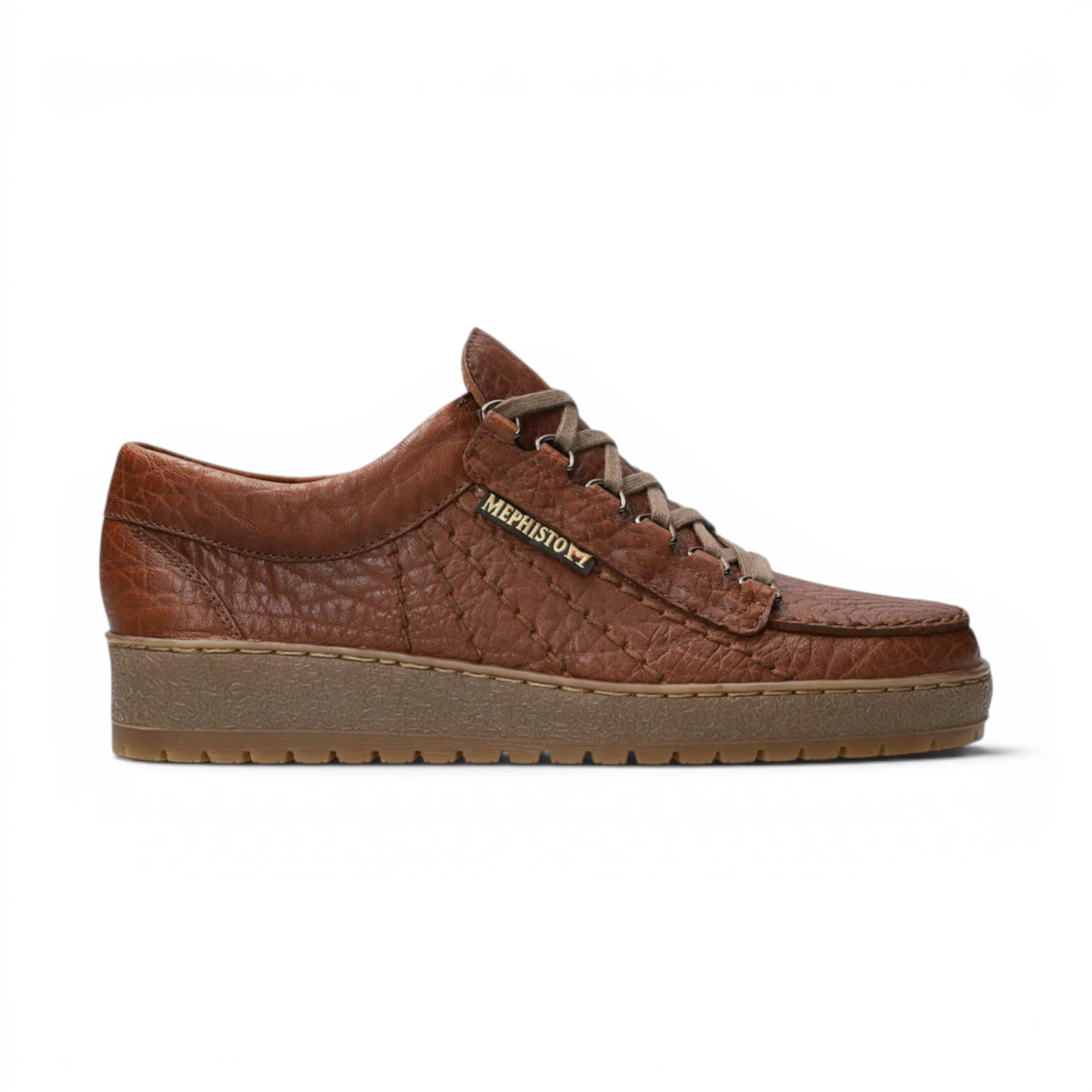 Mephisto Rainbow Herrenleder-Wüstenbraune Spazierschuhe – Mamouth 742