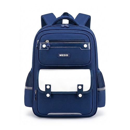 Zaino per bambini per il ritorno a scuola, zaino leggero in poliestere impermeabile multicolore, zaino scolastico di grande capacità con scomparti multipli per ragazzi e ragazze, scuola elementare,