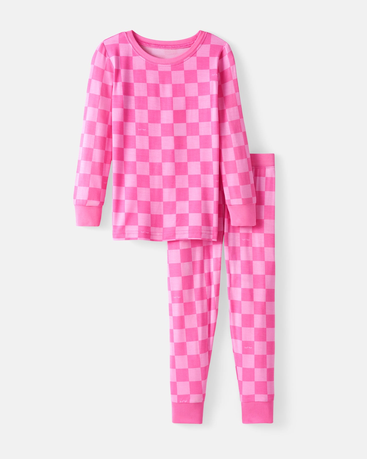 Sweet Raspberry Checks Two-Piece Pajama Set - 5 - 6 - Little Sleepies
