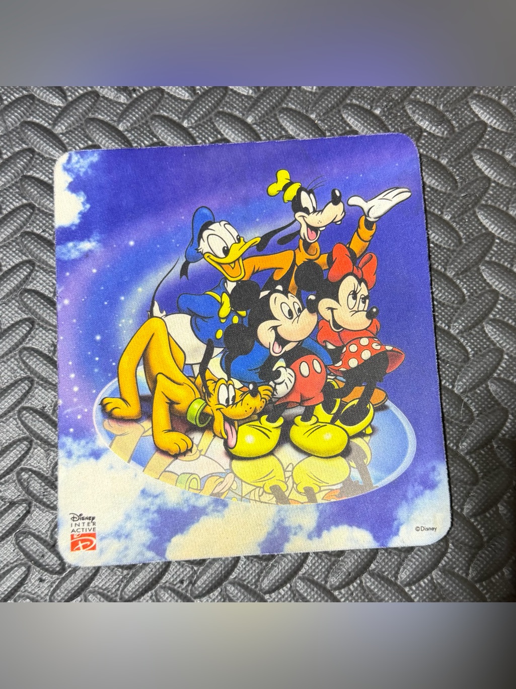 Disney Computers, Laptops & Parts | Vintage Disney Interactive Computer Mouse Pad Mickey Minnie Mouse Goofy Y2k 90s | Color: Black/Blue | Size: Os