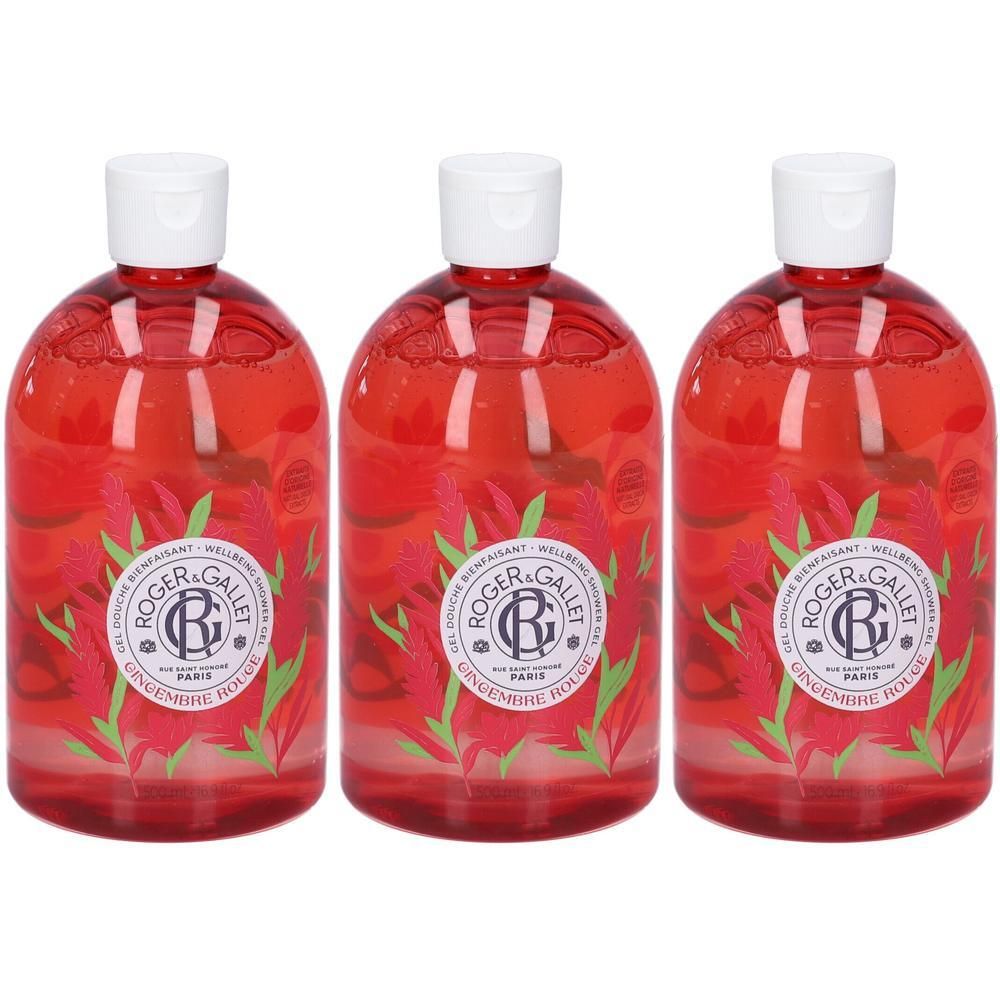 Roger & Gallet Gel Doccia Gingembre Rouge 3x500 ml