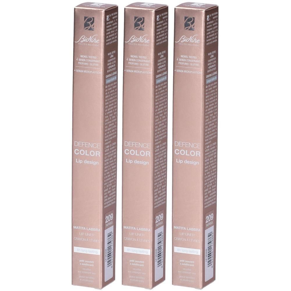 BioNike Defence Color Lip Design Matita Labbra Colore 209 Paprika 3x1