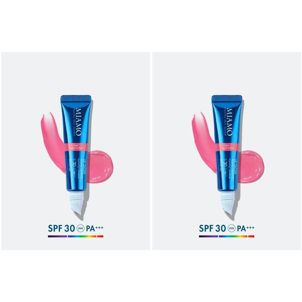 Miamo Lip Gloss Aging Defense SPF 30+ Tono Pink Gusto Dragon Fruit 2x1