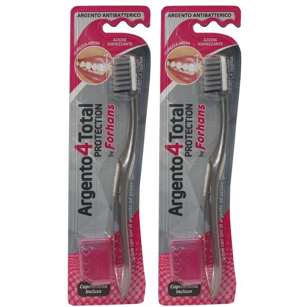 Forhans Spazzolino Argento 4 Total Protection 2x1 pz da denti