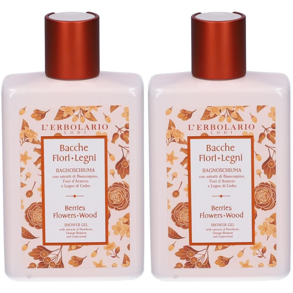 L`Erbolario Bagnoschiuma Bacche Fiori Legni 2x250 ml