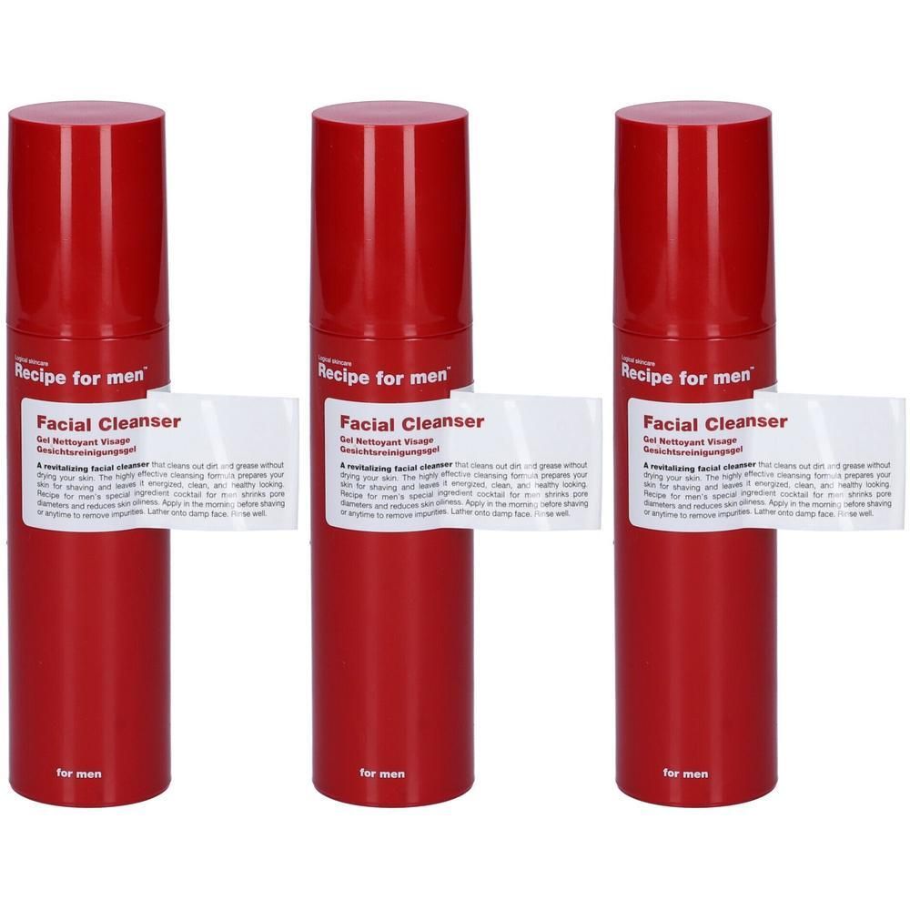 Recipe For Men Detergente Viso 3x100 ml
