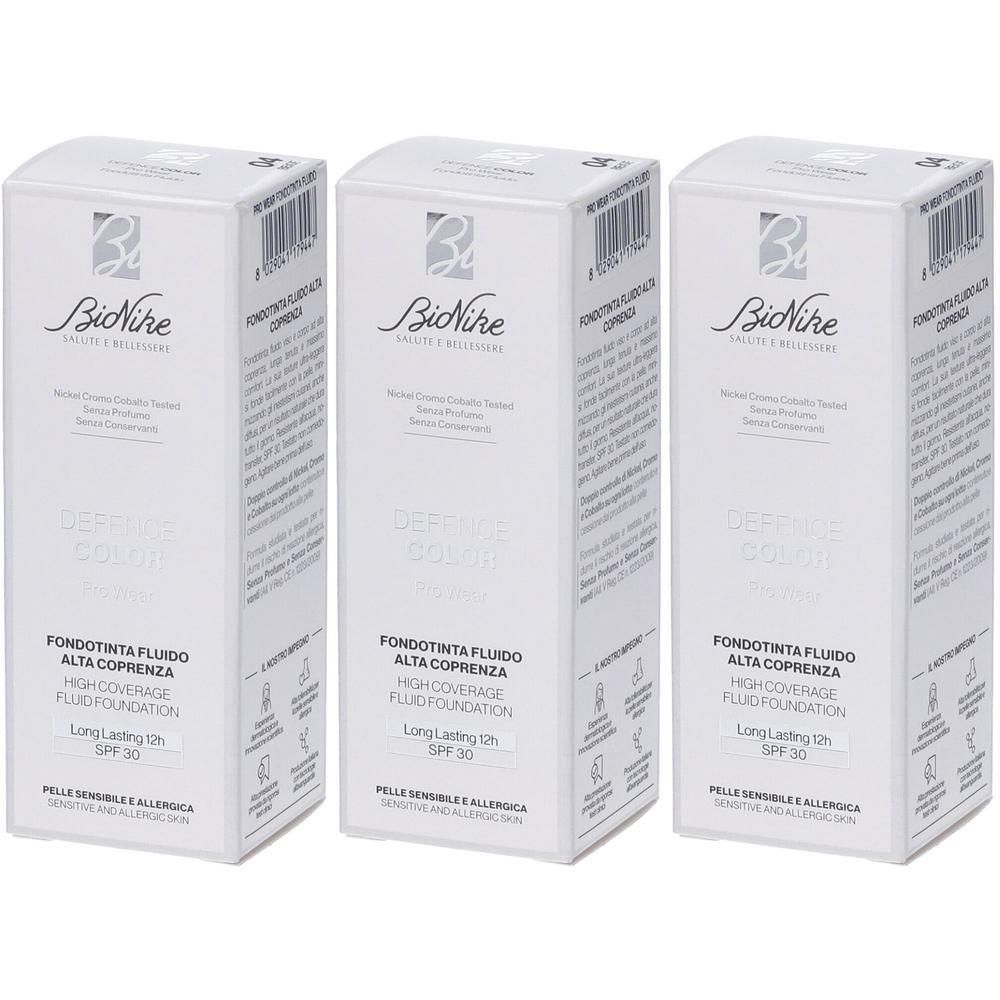 Bionike Defence Color Pro Wear Fondotinta Fluido Tonalita' N4 Beige 3x