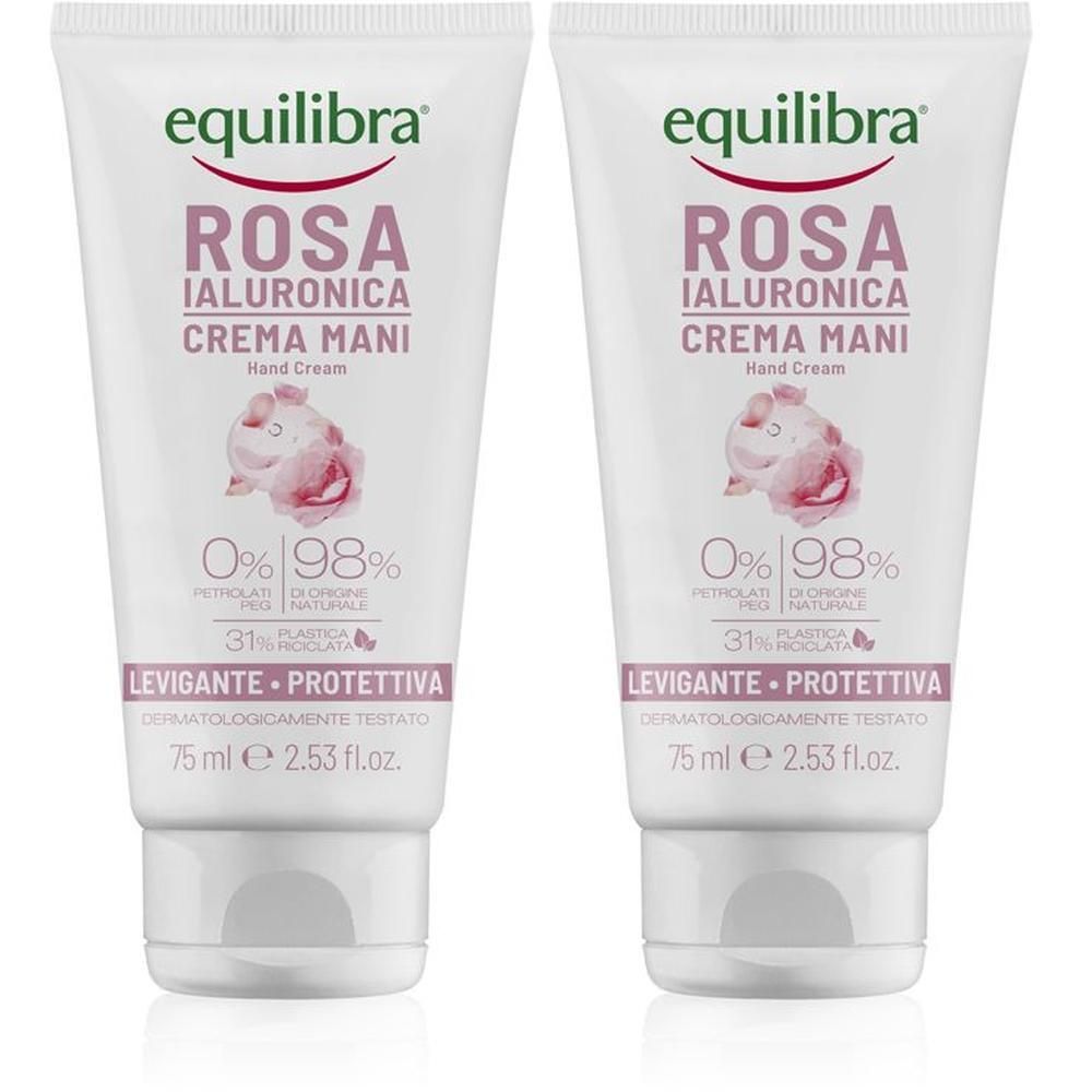 Equilibra Rosa Ialuronica Crema Mani 2x75 ml