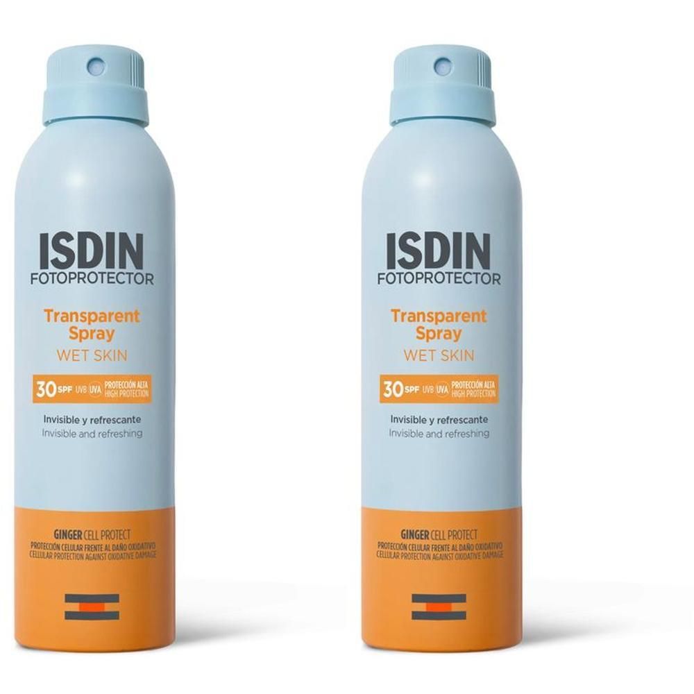 ISDIN Fotoprotector Transparent Wet Skin Spray Solare SPF 30 2x250 ml