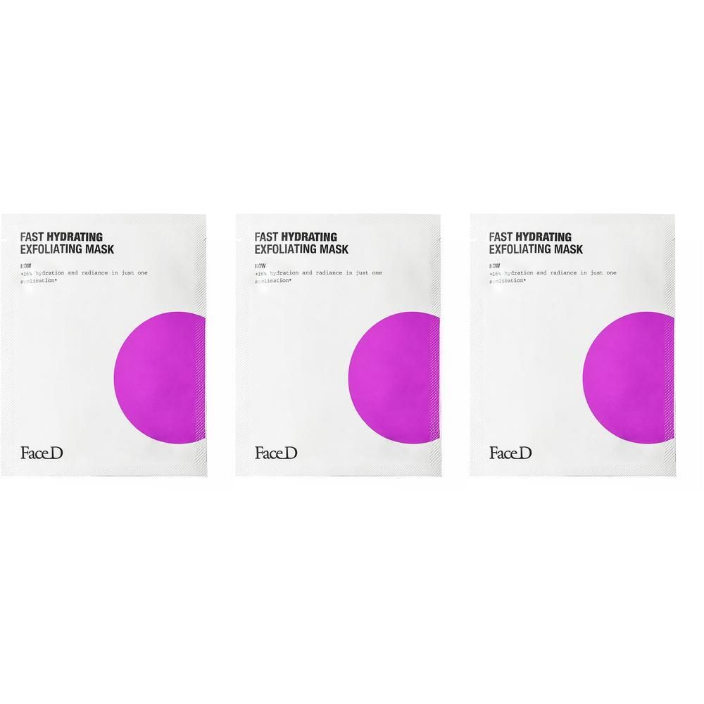 FaceD Maschera Esfoliante Effetto Immediato 3x17 g